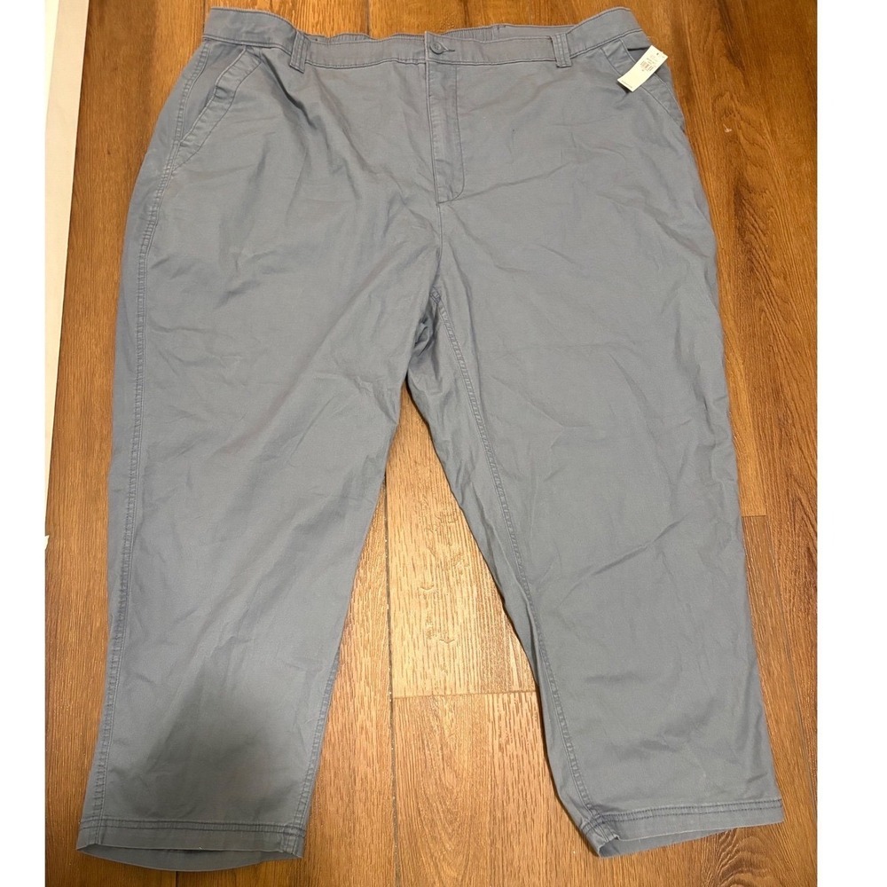 Old Navy Women's 3X High-Rise OG Chino Pants Blue Sunfaded Wide Leg NWT